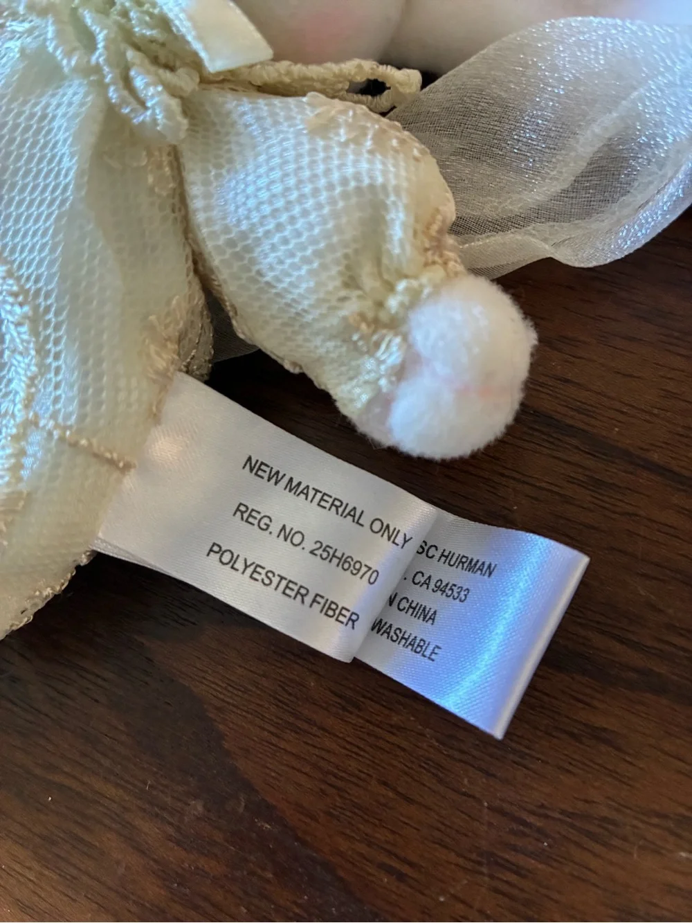 Vintage Fairy Bunny Plush Ornament – Lace Angel Rabbit Hanging Decoration